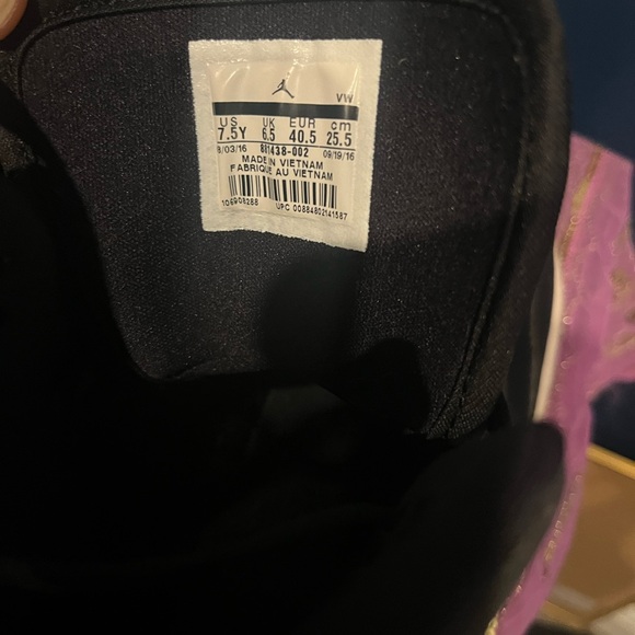 Nike Air Jordan 1 Flight 5 pink detail size 7.5Y - Picture 2 of 5